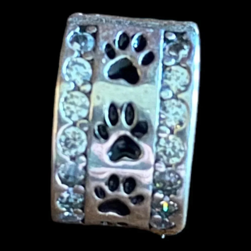 Pet Love Pawprint Silver Charm S925